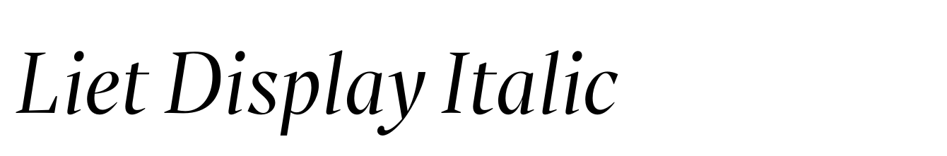 Liet Display Italic